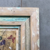 y16425 - 日式檜木窗框相框  (可訂製) - 裝框裱褙相框系列-框樣/全家福壁畫畫框. 復古相片框訂做. 攝影照片裱框. 相片組合牆